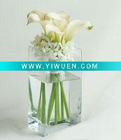 Wholesale Clear Glassware/Square Glass Vase