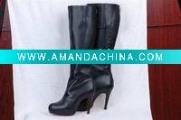 Wholesale black high heel shoes,fashion boots