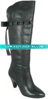 Wholesale lady boots,fashion boots.long boots JX035-6(14inch) blk calfskin