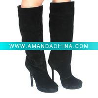 Wholesale Free shipping (minimum:1 piece) guaranteed 100% genuine leather boots , wholesale and retail fashion boots 0109
