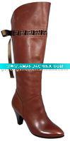 lady boots,fashion boots.long boots JX035-6(14inch)brown calfskin