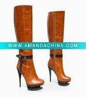 Wholesale 2011 Wholesale Fashion Ladies Sexy Heels Boots Knee High Brown