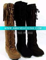 fashion boot, high boot,Tassel style of boots, knee boot, A73