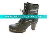 Wholesale fashion ladies ankle boots shoes