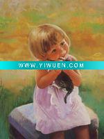 High Quality Cute Child Oil Painting-People Oil Painting