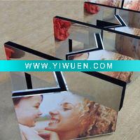 Hot 4x6" revolving photo frame acrylic rotatable double sided picture frame