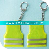Wholesale Reflective vest keychain