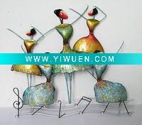 Wholesale modern dancing girls metal craft for decoration