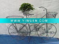 Wholesale metal garden decoration-Tricycle Flower Stand - XF36770