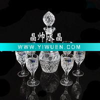 wholesale natural crystal wine set/freighe free