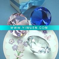engraved wedding crystal paperweight diamond shaped