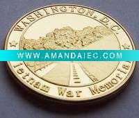 Wholesale gold 3D coin souvenir for city
