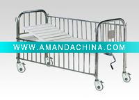 Wholesale Single shake child bed with stainless steel bed head and side rail