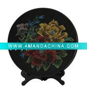 Wholesale Hotsales Chiese traditional polish lacquerware-Wooden round plate