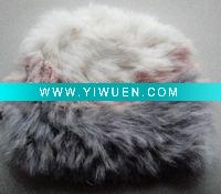 Wholesale Fashion warm striped animal rabbit fur knitted beanie
