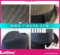 Wholesale Sir striped woolen winter hat / gentleman hat / hat
