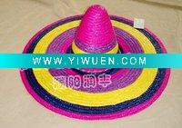 Wholesale mexican rainbow colored sembrero hat