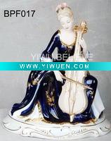 Wholesale Porcelain arts and crafts of beauty playing violoncello