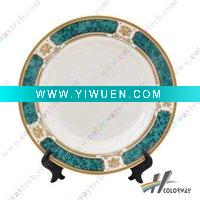 Wholesale Heat transfer Photo Gift-8" Sublimation Plate With Design Green Edge