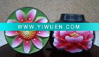 Wholesale Painted black pottery toothpick box