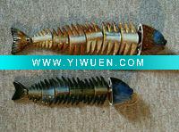 Wholesale fish shape ceramic wind chime