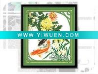 Wholesale Fabric "Chinese Blessing Fish" Cross stitch handicraft