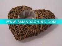 Wholesale hear shape willow flower pot