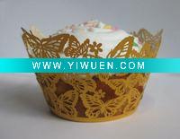 Wholesale Butterflies Cake Wrap golden yellow