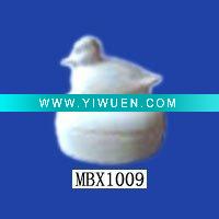 Wholesale unpainted bird bisqueware box