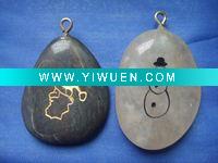 Wholesale Engraved stone key ring with pictures image