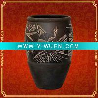 Wholesale Urn of Black pottery for home decoration