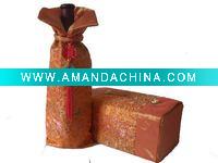 Wholesale silk brocade wine bottle cover