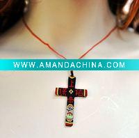 Wholesale Elegant Woven Cross necklace