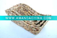 Wholesale Natural Water HyacinthDecoration Basket Set of three