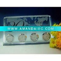 Wholesale crystal crafts crystal gift crystal clock