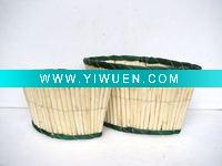 Wholesale Lozenge Flax Storage Basket Set of Two PCS
