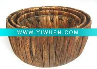 Wholesale Brown Round Hyacinth Flower Basket