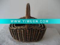 Wholesale 3pcs wicker gift basket with handle