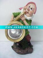 Wholesale solar resin craft garden light,solar drawf light