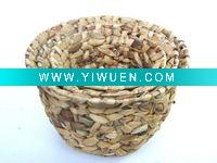 Wholesale Round Natural Hyacinth Wine Basket Set of three