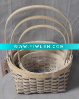 Wholesale willow wooden basket with plasic basket