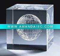 Wholesale 3d laser engraved crystal cub