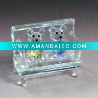 Wholesale crystal glass animal,crystal glass bear