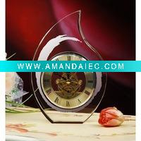Wholesale love heart crystal clock,handicraft clock