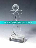 Wholesale gold medal,crystal promotion trophy,crystal handicraft