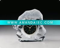 Wholesale crystal desk clock,glass clock,gift clock