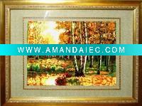 Wholesale Beautiful autumn scenery embroidery