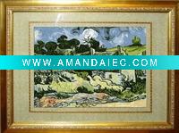 Wholesale Village Scenery embroidery decoration&gifts