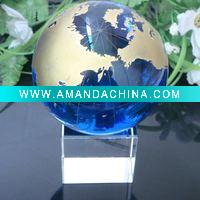 Wholesale Pretty Crystal Globe in Blue Color