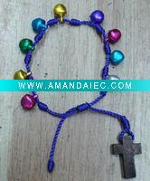 Wholesale multicolor,bell bracelet,rosary bracelet,wood cross bracelet